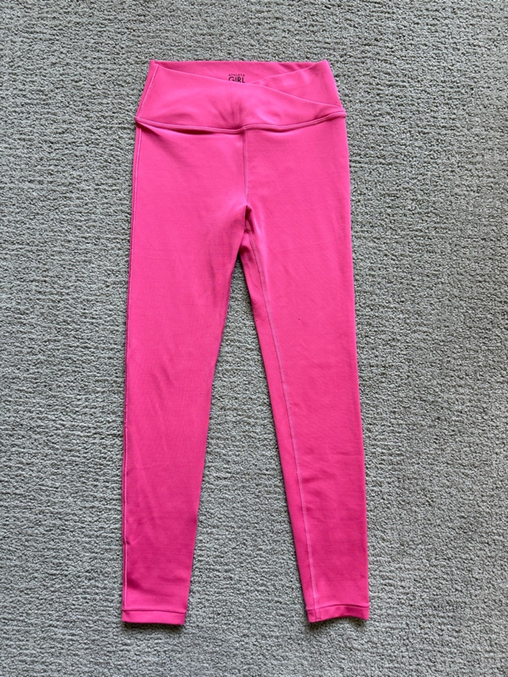 Athleta Girls Bright Pinkberry Crossover High-Waist Leggings